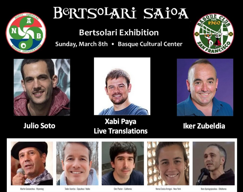 San Frantziskon bertso jaialdia igandean