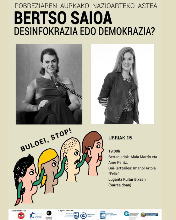 "Desinfokrazia edo demokrazia?" izenburuko bertso saioa pobreziaren astean